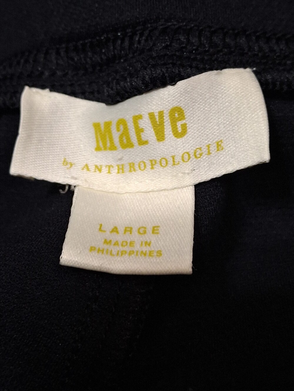 Maeve Anthropologie Eve Flare Pull-On Front Pockets Pants OB1430211 Black Large - Picture 10 of 16